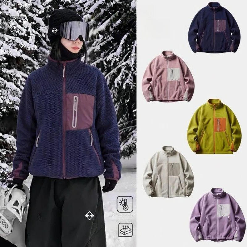 Sherpa Jacket Fleece - Unisex Autumn Winter Outdoor Fleece Jacket