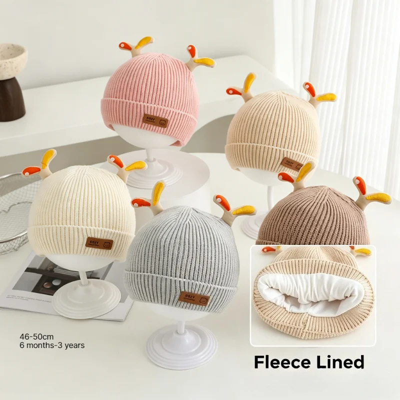 Beanie Winter Hat - Kids Hat 46-50cm 6M-3Y Girls Cap