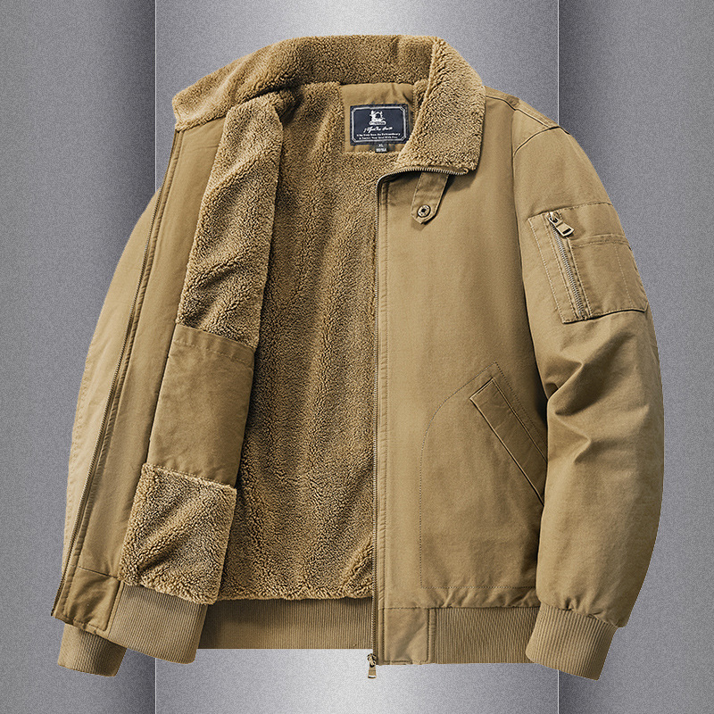 Sherpa Jacket Fleece - Autumn Winter Fleece Thick Sherpa Cotton