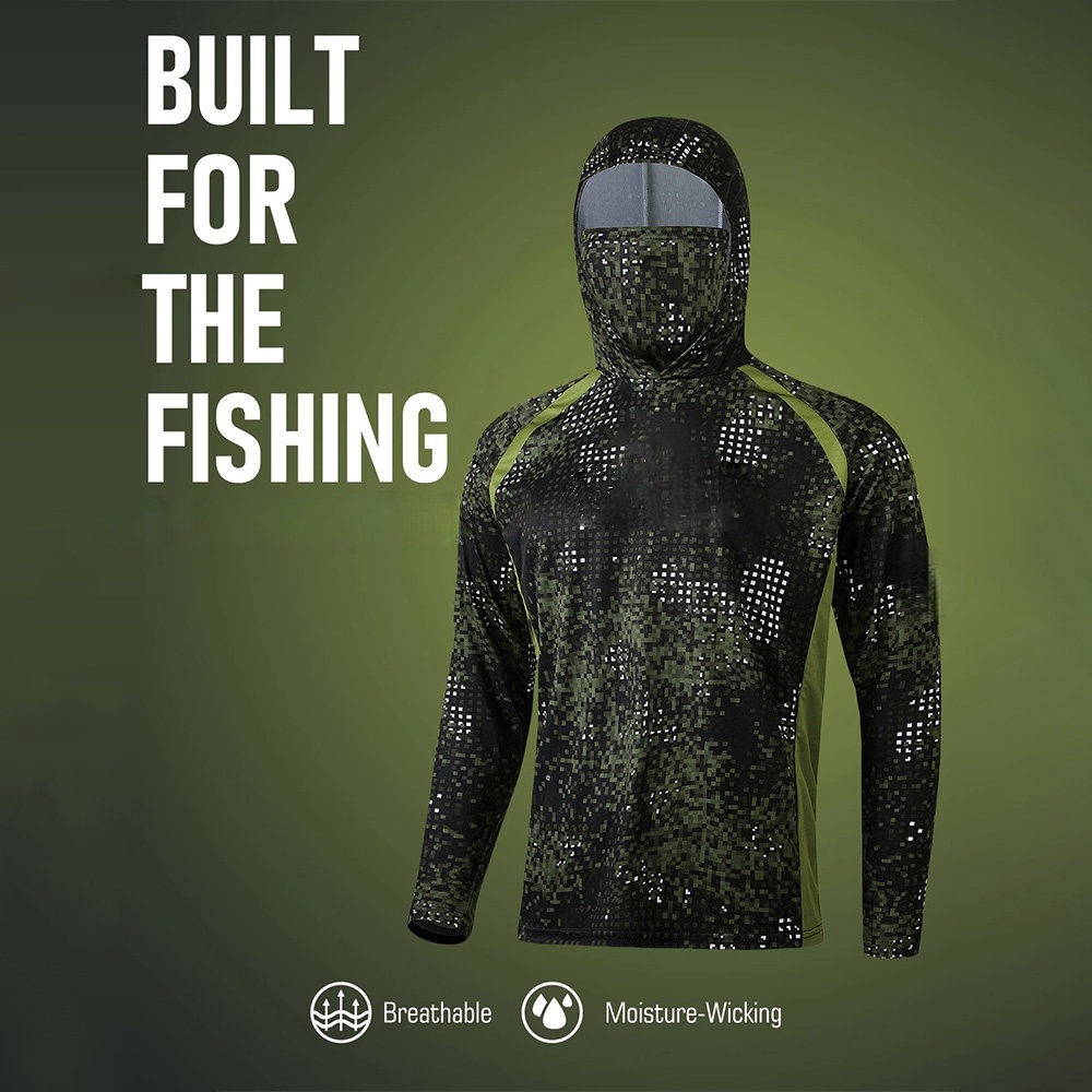 Men'S Fashion T Shirts - MALFC Fishing Apparel Men Hood Fishing
