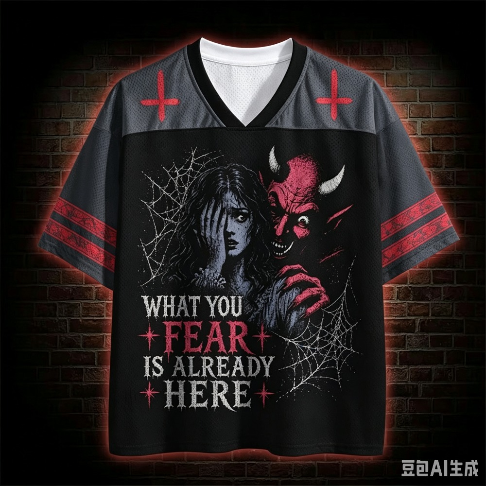 Men'S Fashion V Neck T Shirts - Dark Horror Series 3D Print Men