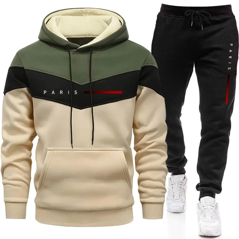 Men'S Fashion Trousers - Paris Fashion Men's Hoodies Set Daily