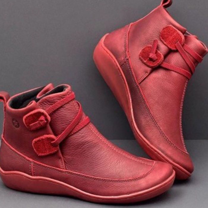 Women Vintage Round Toe PU Lea - огляд і ціна Men Fashion Vintage