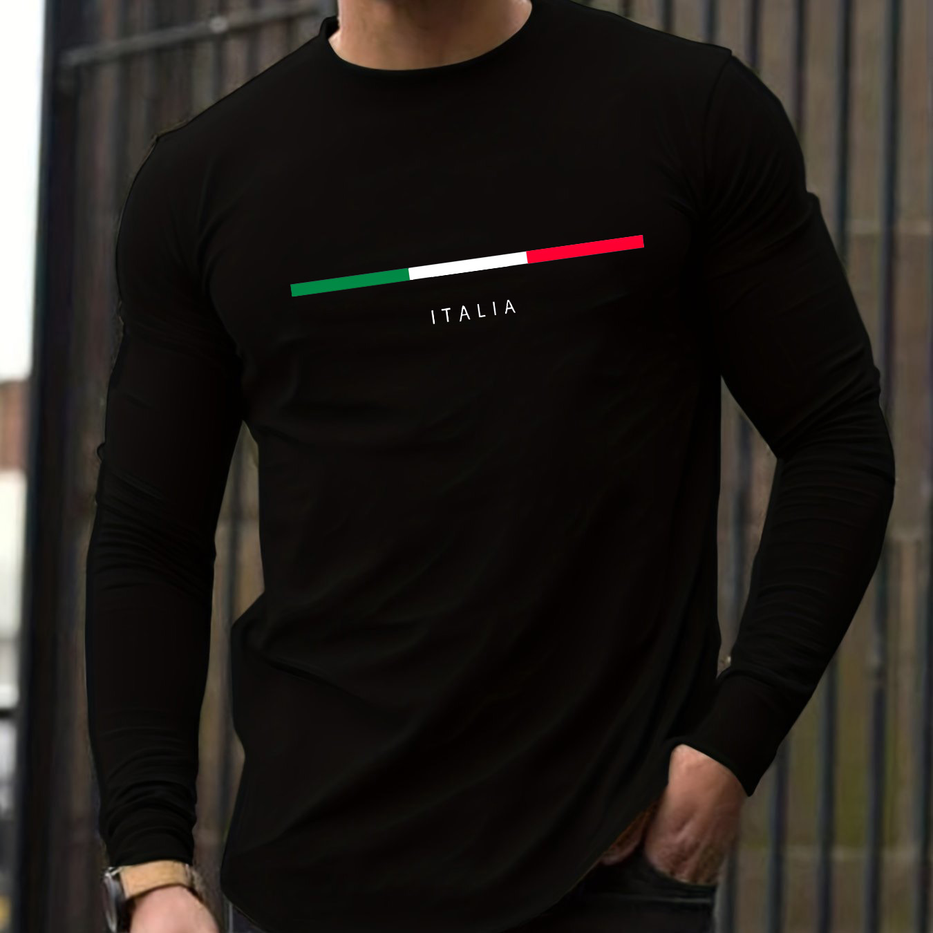 100% pure cotton men's long sl - огляд і ціна Men'S Fashion T Shirts