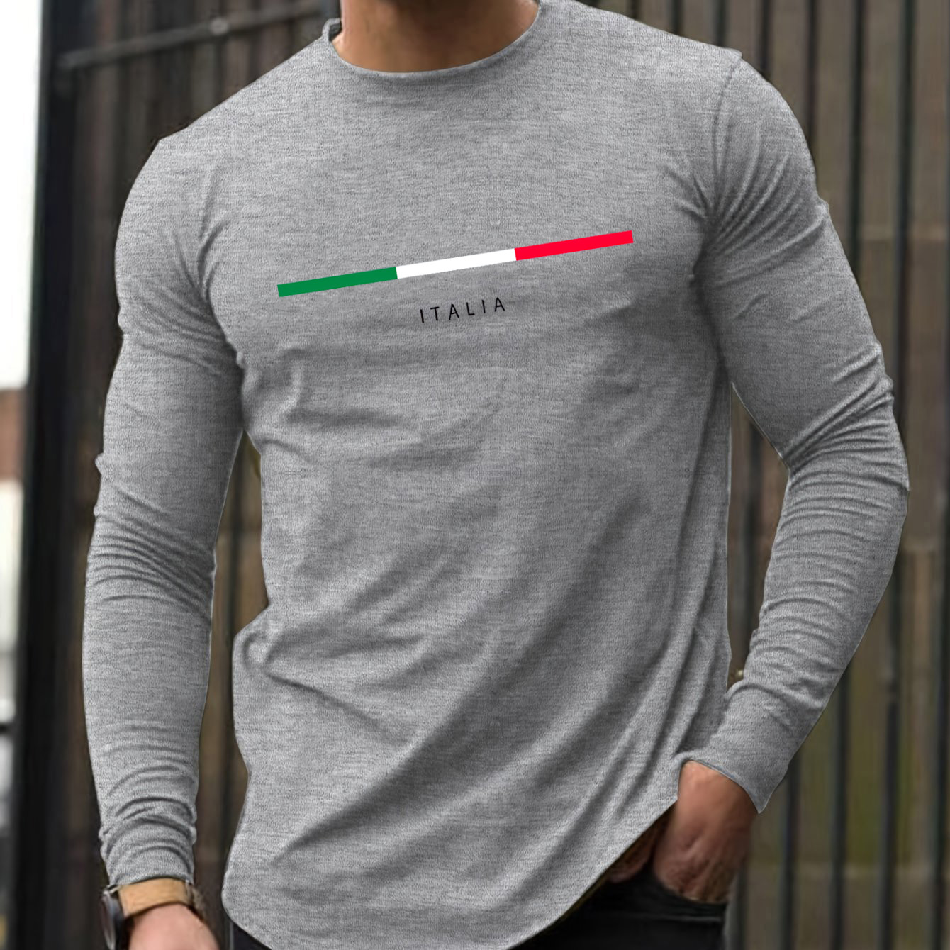100% pure cotton men's long sl - огляд і ціна Men'S Fashion T Shirts
