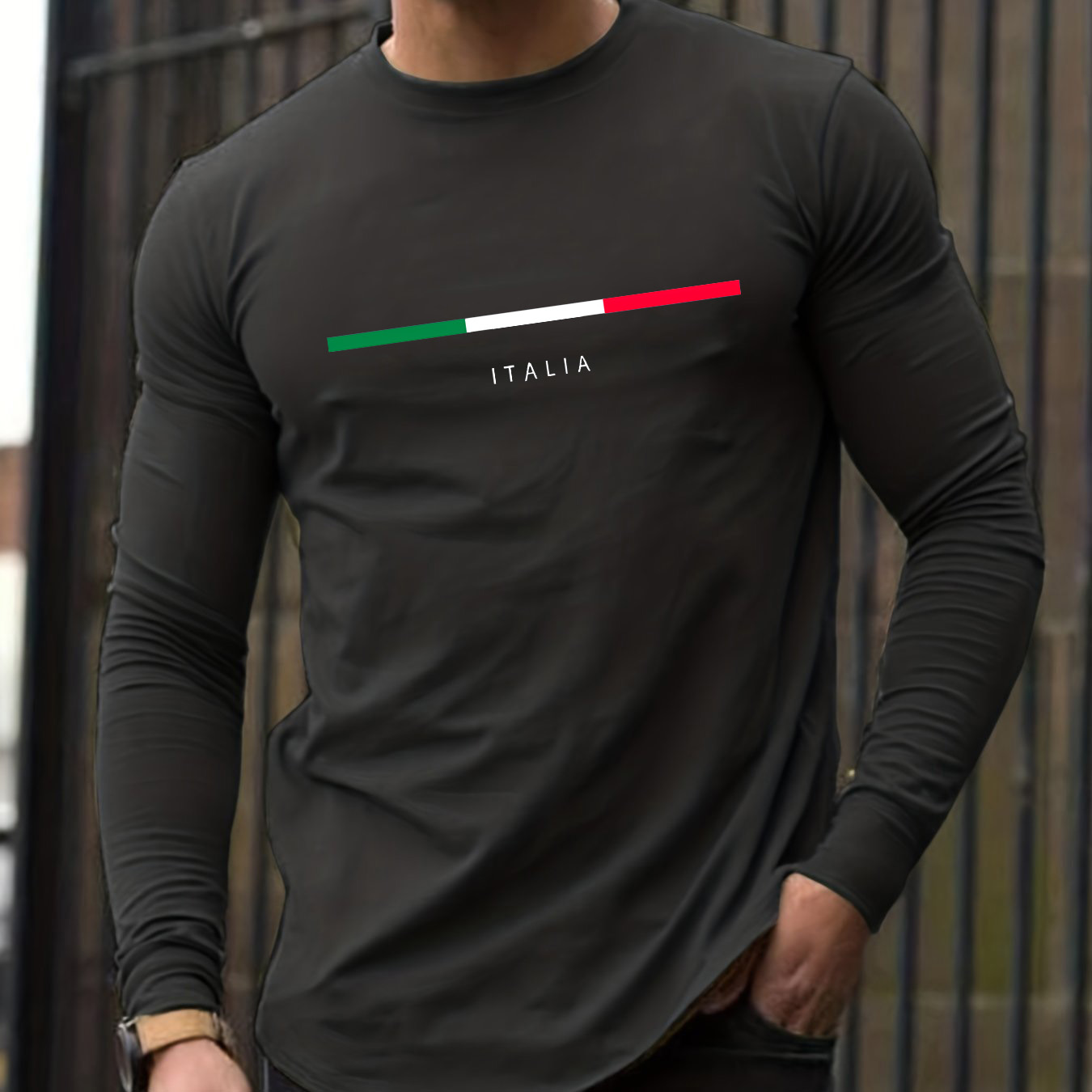 100% pure cotton men's long sl - огляд і ціна Men'S Fashion T Shirts