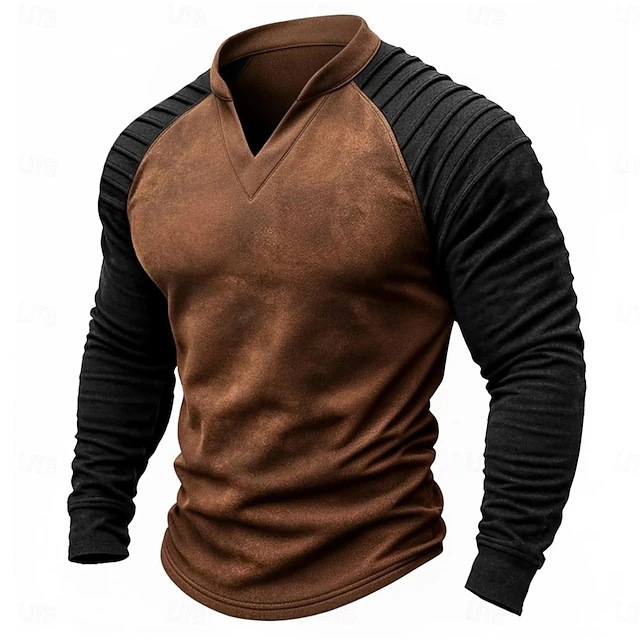 Vintage Distressed Henley Ragl - огляд і ціна Men Fashion Vintage