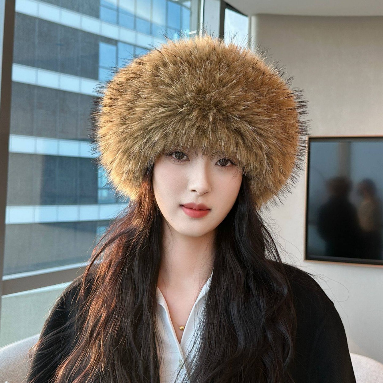 Soft Plush Faux Fox Fur Circle - огляд і ціна Beanie Winter Hat