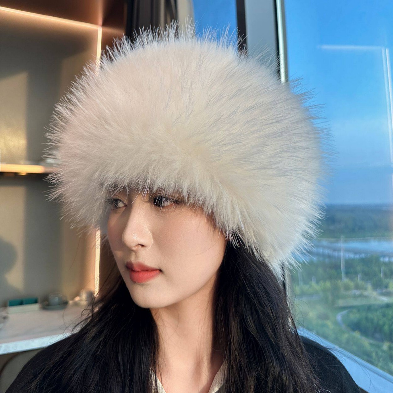 Soft Plush Faux Fox Fur Circle - огляд і ціна Beanie Winter Hat
