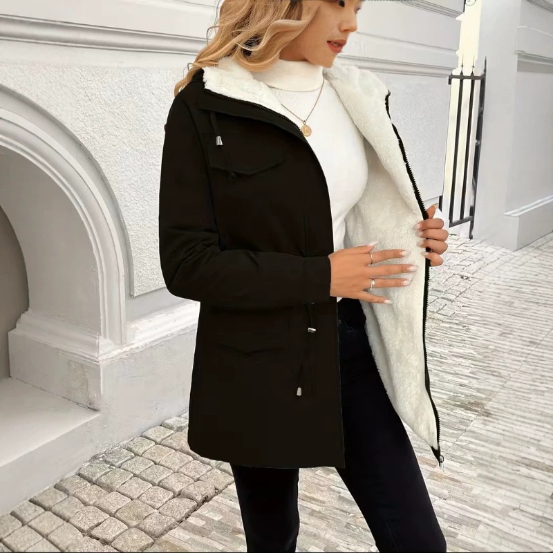 Women's Hooded Fleece Lined Ca - огляд і ціна Sherpa Jacket Fleece
