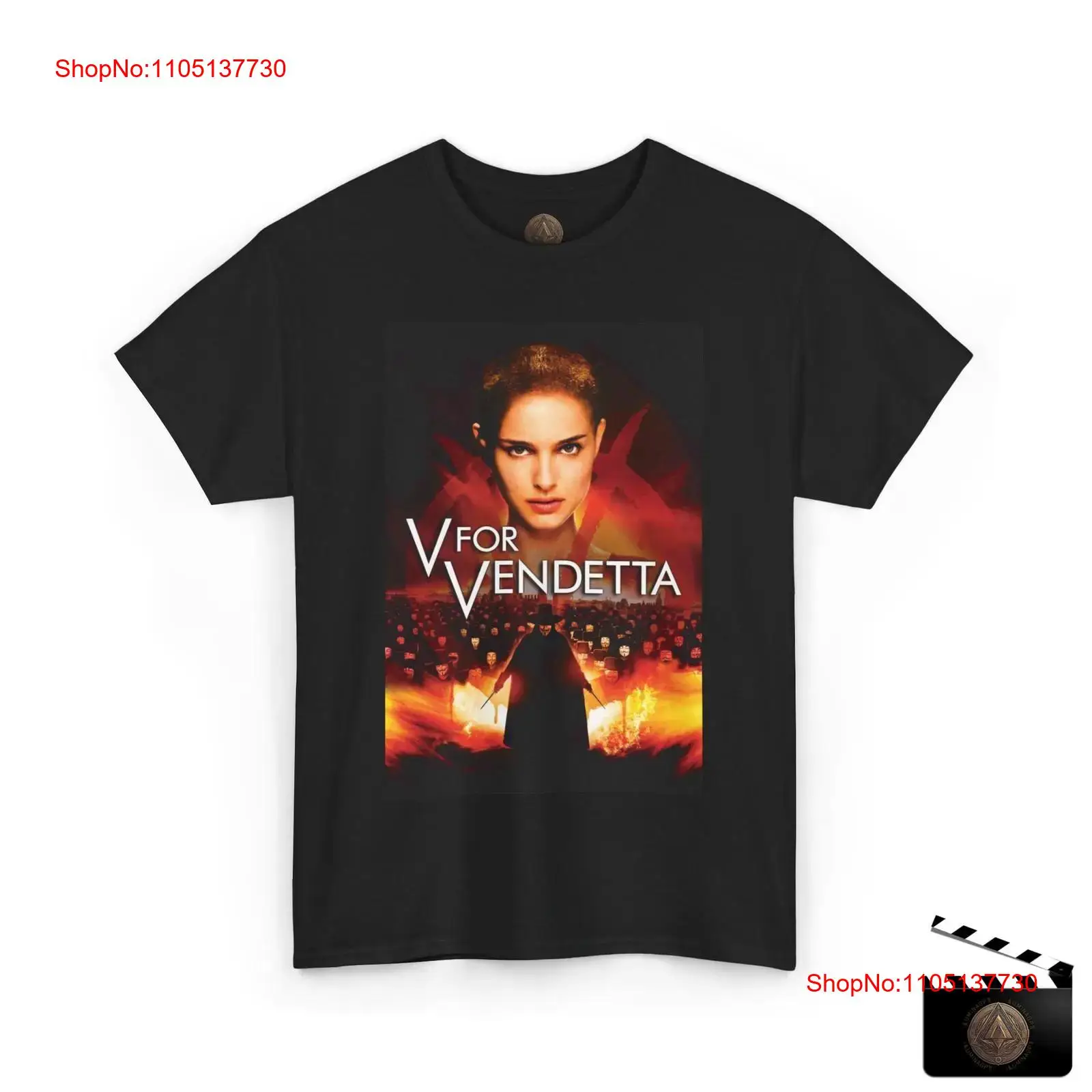 V For Vendetta Movie Poster T  - огляд і ціна Men'S Fashion V Neck T Shirts