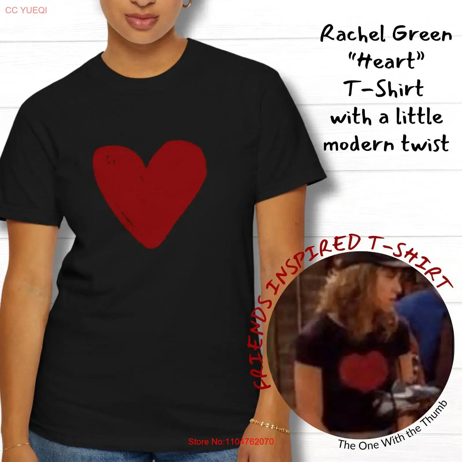 Rachel Green HearT T Shirt Fri - огляд і ціна Mens Fashion In The 90S