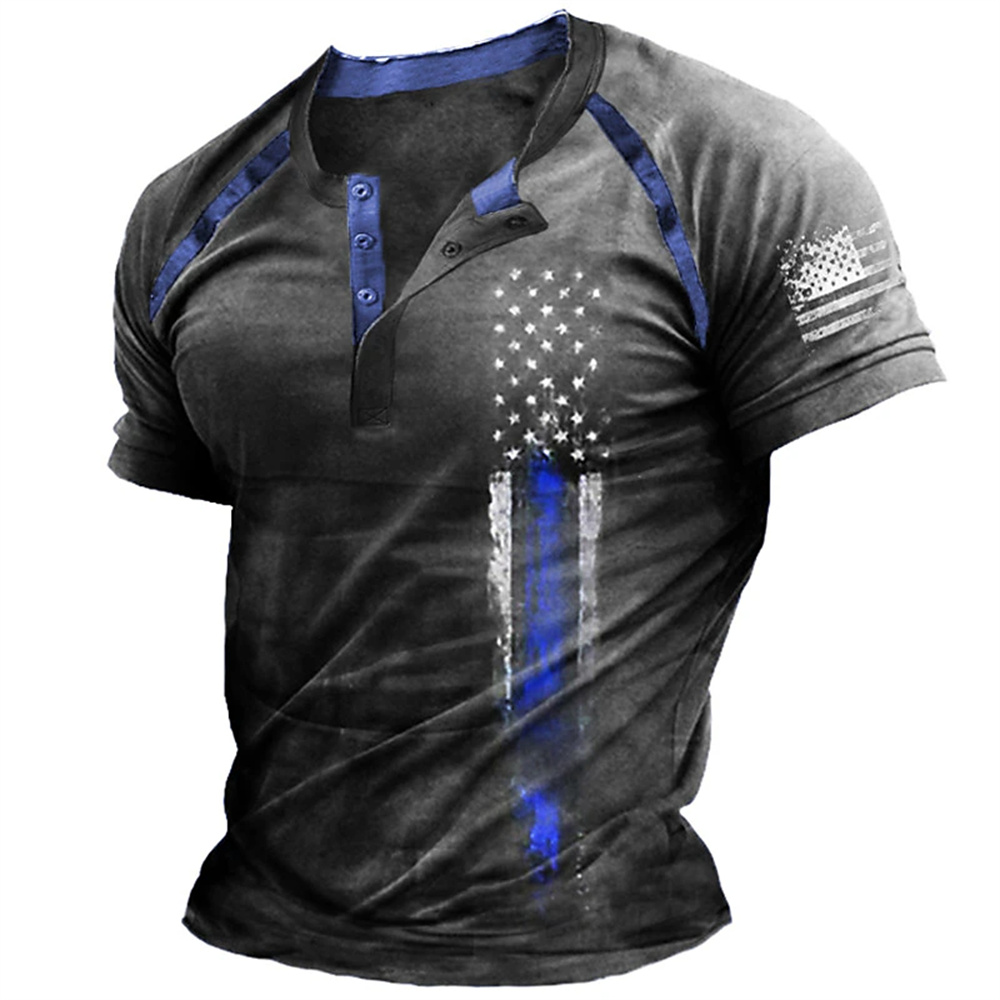 Funny 3D American Flag Print M - огляд і ціна Men Fashion Vintage