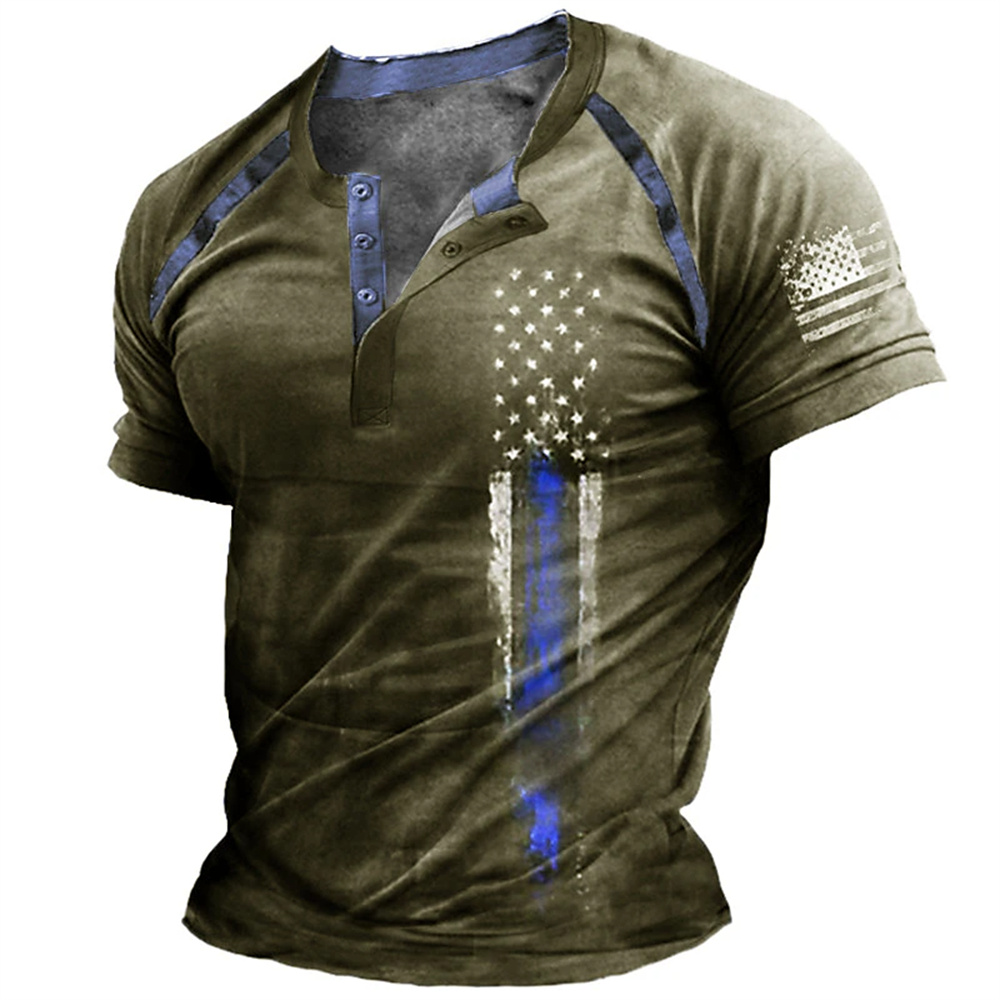 Funny 3D American Flag Print M - огляд і ціна Men Fashion Vintage