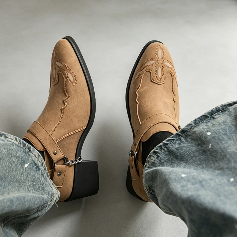 Men's Vintage Cowboy Boots Lea - огляд і ціна Men Fashion Vintage