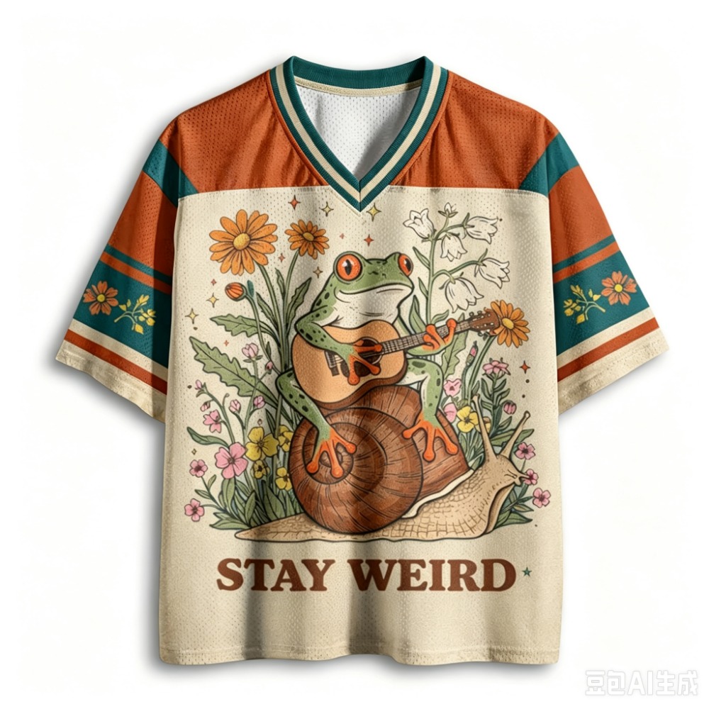 Frog and Snail Illustrations 3 - огляд і ціна Men'S Fashion V Neck T Shirts