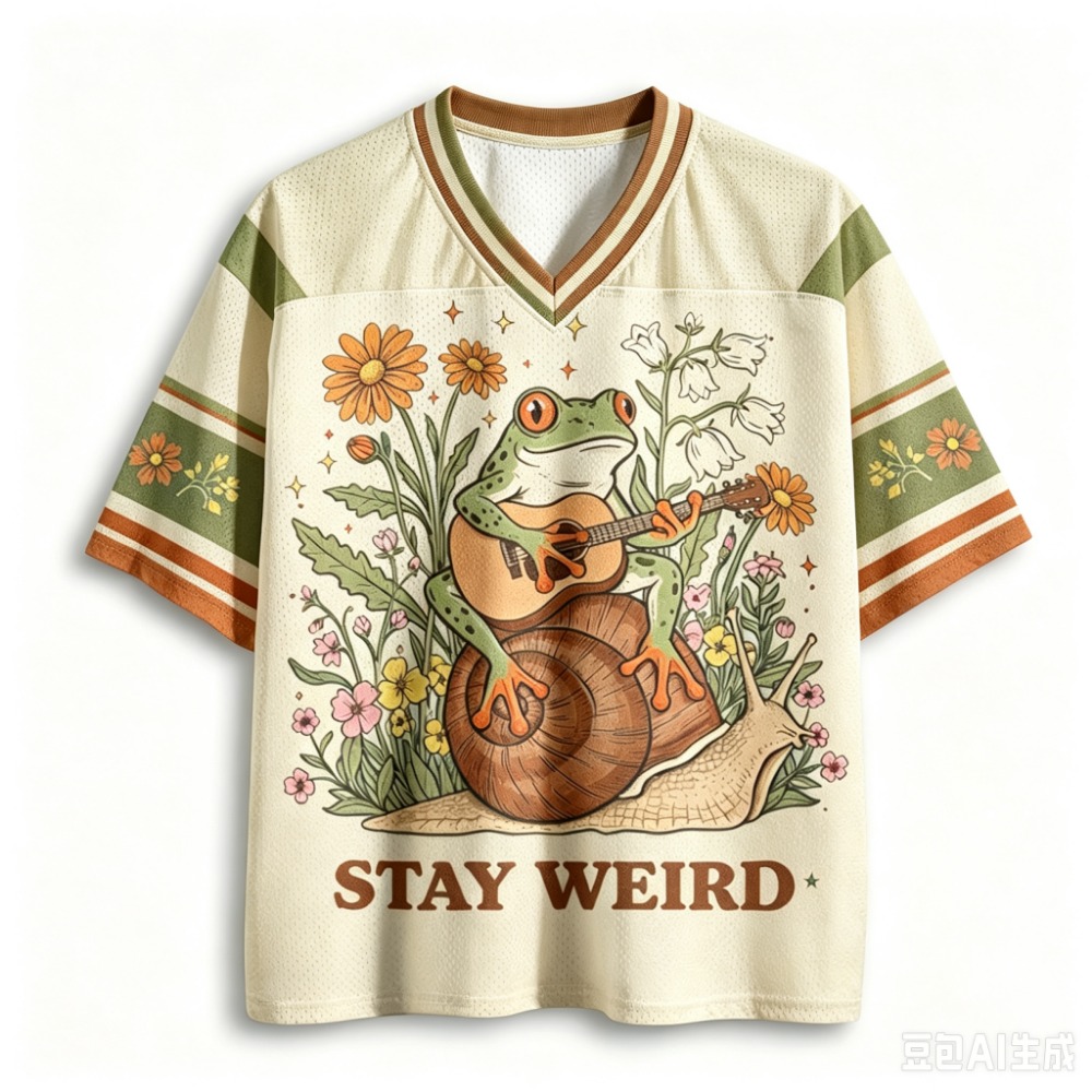 Frog and Snail Illustrations 3 - огляд і ціна Men'S Fashion V Neck T Shirts