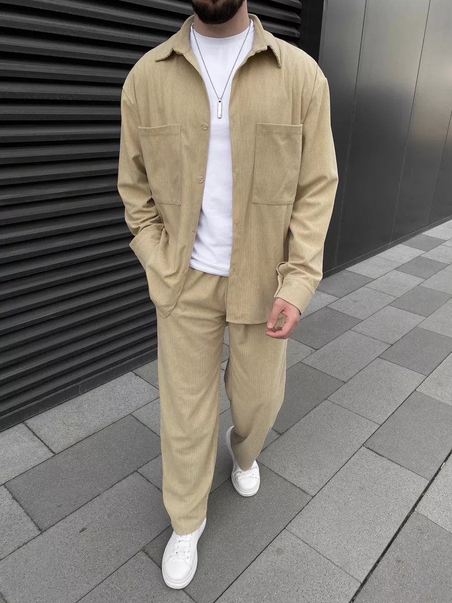 Men's Corduroy Two-Piece Outfi - огляд і ціна Men'S Fashion Outfits