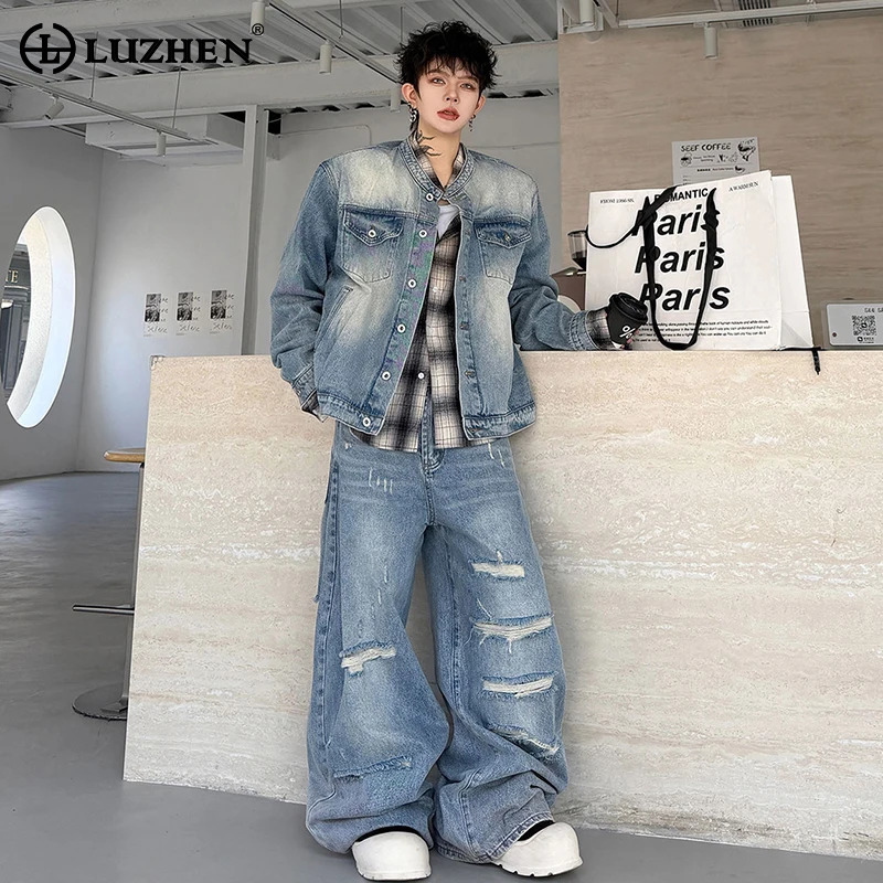LUZHEN 2026 Autumn Vintage Was - огляд і ціна Men Fashion Vintage