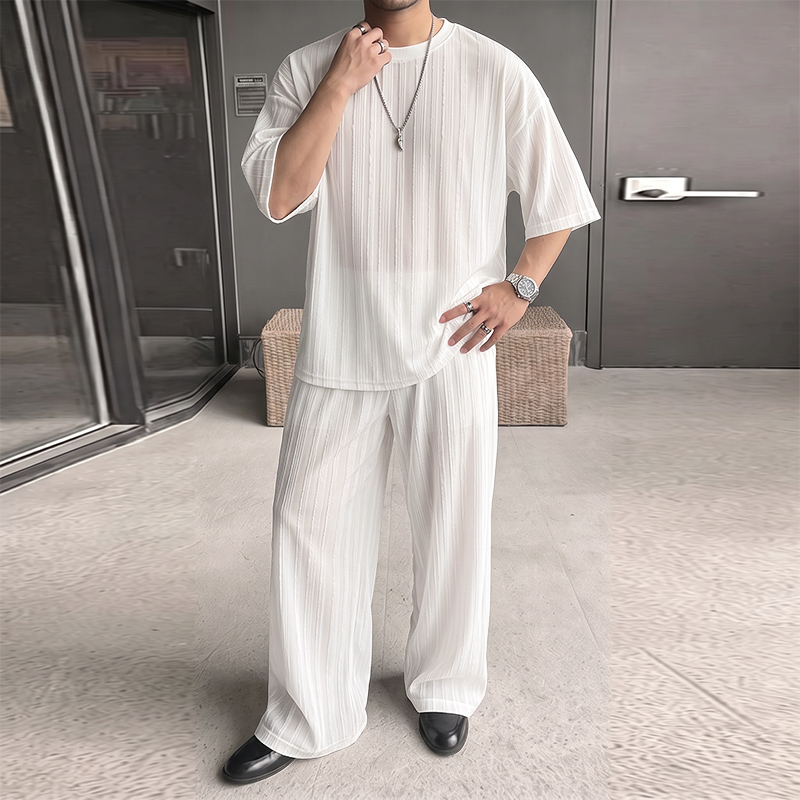 INCERUN Men's Sets Striped See - огляд і ціна Men'S Fashion Trousers
