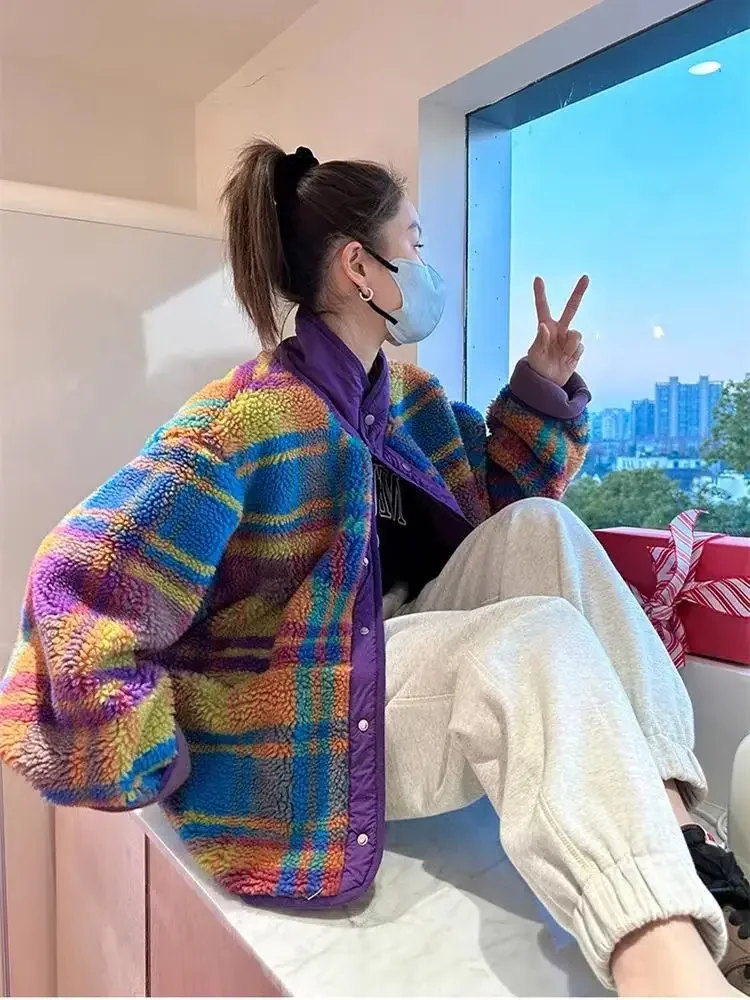 Women Coat Polar Fleece Plaid  - огляд і ціна Sherpa Jacket Fleece
