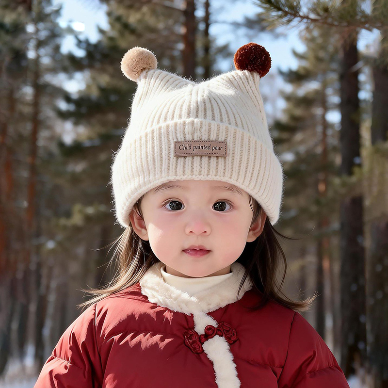 1-4Year Baby Knitted Hat Cute  - огляд і ціна Beanie Winter Hat