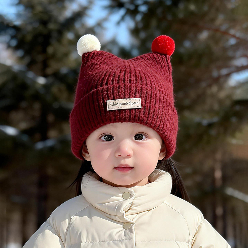 1-4Year Baby Knitted Hat Cute  - огляд і ціна Beanie Winter Hat