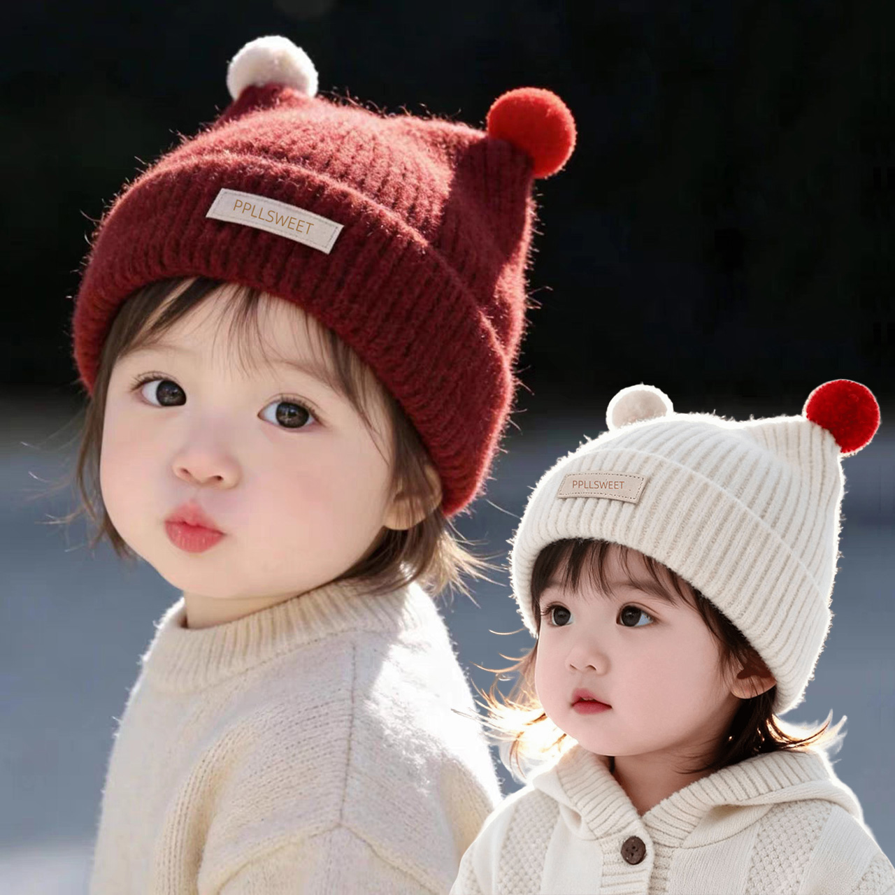 1-4Year Baby Knitted Hat Cute  - огляд і ціна Beanie Winter Hat