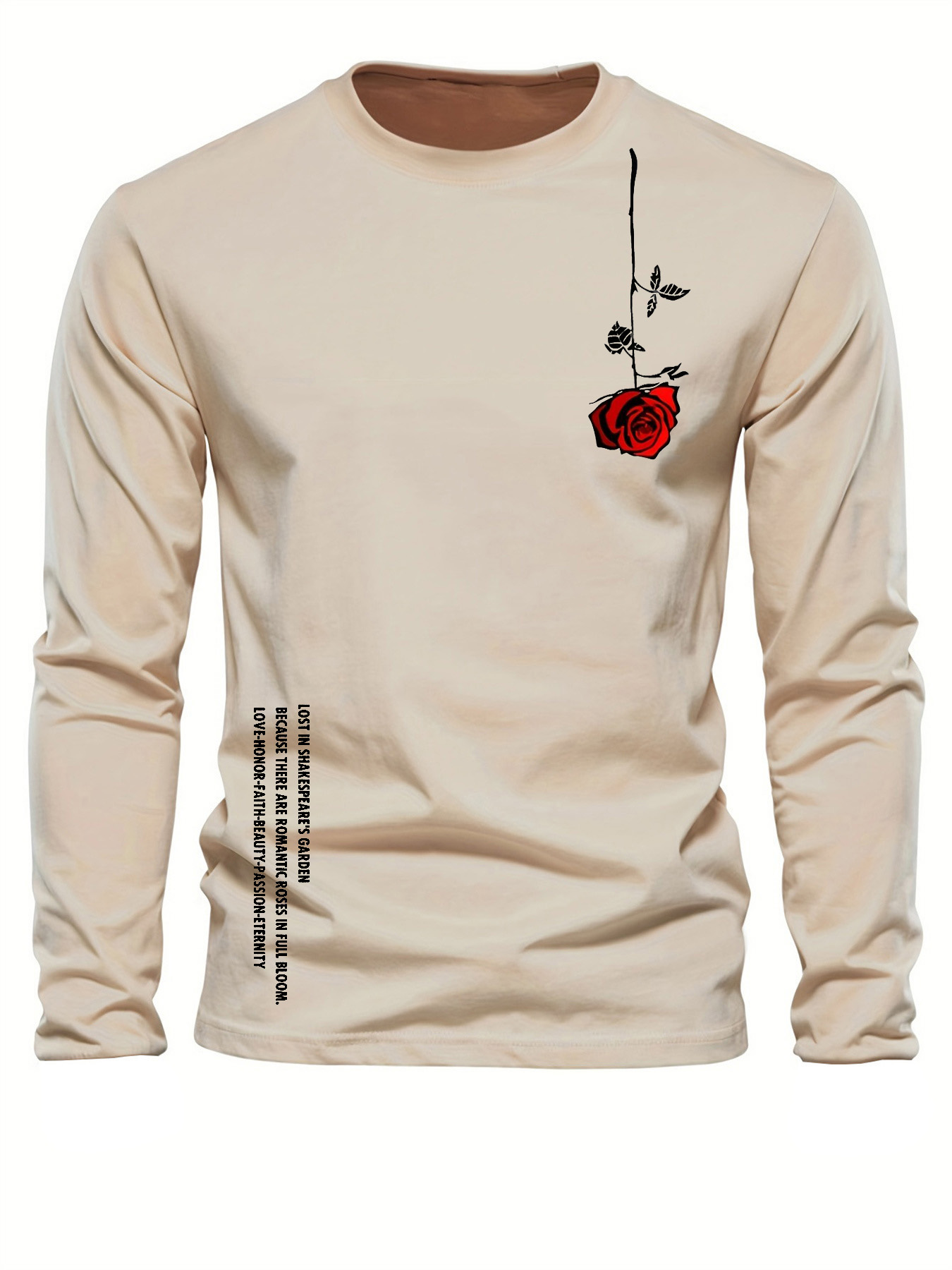 100% pure cotton men's long sl - огляд і ціна Men'S Fashion T Shirts