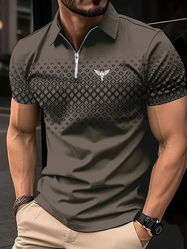 Men's Zip Polo Golf Shirt Spor - огляд і ціна Mens Fashion Quarter Zip